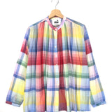 Multicolor Plaid Cotton Shirt / MII EN FETE - Size S