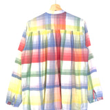 Multicolor Plaid Cotton Shirt / MII EN FETE - Size S