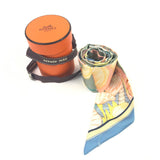 Multicolor PRECIOUS PARADISE Silk Twilly Scarf DEsigned by Katie Scott / HERMES - Size 5 x 86 cm