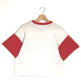 Multicolor Printed Boxy Drop Shoulders Cotton Tee / MOTHER - Size M