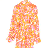 Multicolor Printed Silk Long Sleeves Buttoned Dress / HANANE HOTAIT - Size 36