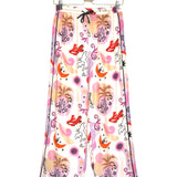 Multicolor Printed Silk-satin Wide-leg Pants / MAJE - Size 36