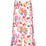 Multicolor Printed Silk-satin Wide-leg Pants / MAJE - Size 36