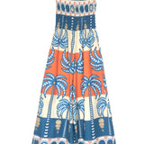 Multicolor Printed Tube Jumpsuit - One Size