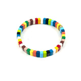 Multicolor Rainbow Stretch Enamel Bracelet / ROXANNE ASSOULIN