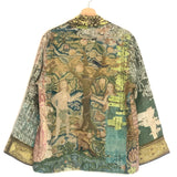 Multicolor Reversible Adam & Eve Printed Silk Kimono / BOKJA - Size S/M