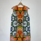 Multicolor Sicilian Tile Majolica Printed Sleeveless Mini Dress / DOLCE & GABANNA - Size 36