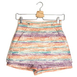 Multicolor Skirt-effect Metallic Tweed Shorts / MAJE - Size 34