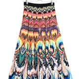 Multicolor Tie-dyed Pleated Midi Skirt / MARY KATRANTZOU - Size UK 8