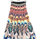 Multicolor Tie-dyed Pleated Midi Skirt / MARY KATRANTZOU - Size UK 8