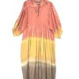 Multicolored Cotton Gauze Maxi Dress - One Size