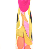 Multi/Green Abstract SABINE Slinky Jersey Maxi Dress / NEVER FULLY DRESSED - Size 36