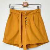 Mustard Belted Shorts / INSPIRATION STUDIO