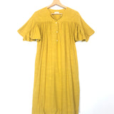 Mustard Cotton Midi Dress / MASSCOB - Size XS