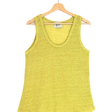 Mustard Linen Tank Top / JOHANNA - One Size