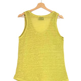 Mustard Linen Tank Top / JOHANNA - One Size
