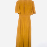 Mustard RESANA V-neck Midi Dress / VANESSA BRUNO - Size 36