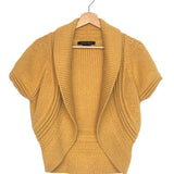 Mustard Yellow Knit Merino Wool Shrug Cardigan / CYNTHIA STEFFE - Size M