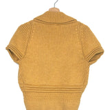 Mustard Yellow Knit Merino Wool Shrug Cardigan / CYNTHIA STEFFE - Size M