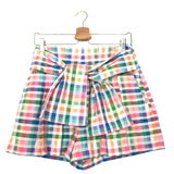 Multicolor TYSON Striped High Waist Cotton Shorts / SEZANE - Size 38