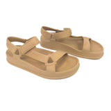 Natural Beige Logo Rubber Sandals / FENDI - Size 39