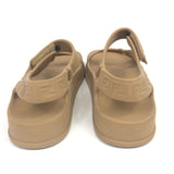 Natural Beige Logo Rubber Sandals / FENDI - Size 39