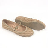 Natural CARLA Leather-trimmed Raffia Mary Jane Ballet Flats / GIANVITO ROSSI - Size 38
