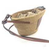 Natural Raffia Anagram Pochette Basket Bag / LOEWE X PAULA'S IBIZA
