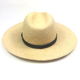 Natural Raffia LYRA Fedora Hat / JANESSA LEONE - Size M