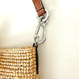 Natural SLIT Leather-trimmed Raffia Tote Bag / LOEWE