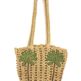 Natural Straw Palm Crochet Beach Bag / NEVER FULLY DRESSED