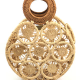 Natural Straw STELLA Top Handle Bag / CULT GAIA
