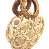 Natural Straw STELLA Top Handle Bag / CULT GAIA