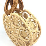 Natural Straw STELLA Top Handle Bag / CULT GAIA