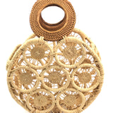 Natural Straw STELLA Top Handle Bag / CULT GAIA
