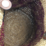 Natural/Brown Belt Mini Woven-Raffia Tote Bag / JW ANDERSON