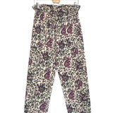 Navy and Purple Printed Cotton Pants / DIEGA - Size S