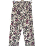 Navy and Purple Printed Cotton Pants / DIEGA - Size S