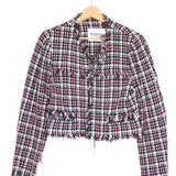 Navy and Red NAMEO Tweed Cotton-blended Jacket / ISABEL MARANT ETOILE - Size 34