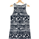 Navy and White Jersey Jacquard Sleeveless Knee-length Dress / CHANEL - Size 36