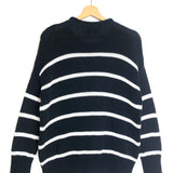 Navy and White MARINA Striped Cotton Jumper / LA LIGNE - Size S
