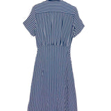 Navy and White Striped Midi Shirt Dress / SANDRO - Size 38