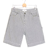 Navy Blue CISAE Thin Stripes Cotton Bermuda Shorts / BA&SH - Size 38