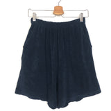 Navy Blue Cotton Terry Shorts - One Size