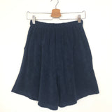 Navy Blue Cotton Terry Shorts - One Size