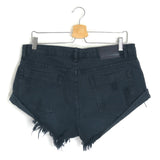 Navy Blue Distressed Denim Shorts / ONE TEASPOON - Size 28