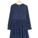 Navy Blue Horse Jacquard Silk Blend Dress / STELLA MCCARTNEY - Size 40