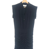 Navy Blue ISA Ruched Textured-gauze Mini Dress / BA&SH - Size 2