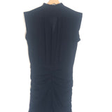 Navy Blue ISA Ruched Textured-gauze Mini Dress / BA&SH - Size 2