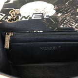 Navy Blue Jersey Quilted Graffiti 2.55 Reissue Mini Flap Bag  (224 line) / CHANEL